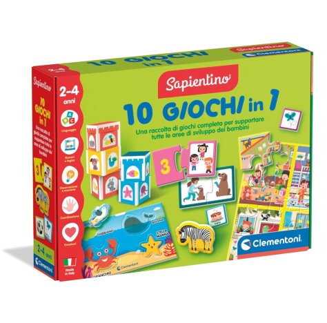 CLEMENTONI SAPIENTO - 10 GIOCHI IN 1 ,Gioco Educativo 