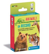 CLEMENTONI - ANIMALI DA RECORD , Carte per Scoprire Curiosità sugli Animali