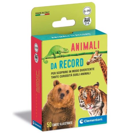 CLEMENTONI - ANIMALI DA RECORD , Carte per Scoprire Curiosità sugli Animali