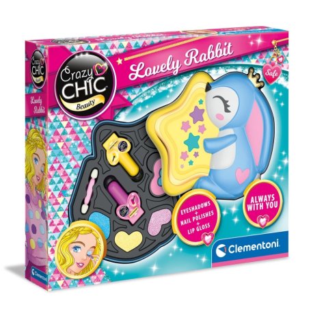 CLEMENTONI CRAZY CHIC - LOVELY RABBIT , Cofanetto Trucchi Coniglio CLEMENTONI CRAZY CHIC - LOVELY RABBIT , Cofanetto Trucchi Coniglio