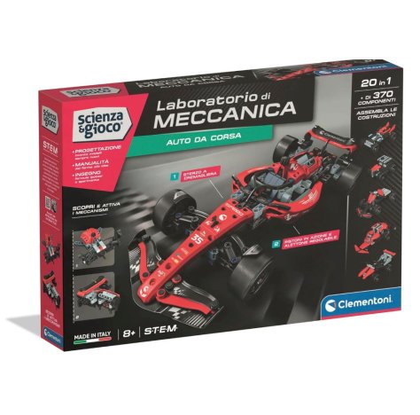 CLEMENTONI SCIENZA & GIOCO - LABORATORIO DI MECCANICA , Auto da Corsa, Set Costruzioni CLEMENTONI SCIENZA & GIOCO - LABORATORIO DI MECCANICA , Auto da Corsa, Set Costruzioni