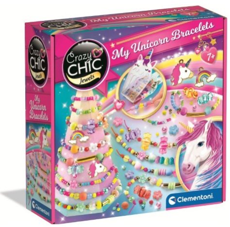 CLEMENTONI CRAZY CHIC - MY UNICORN BRACELETS , Kit Braccialetti 