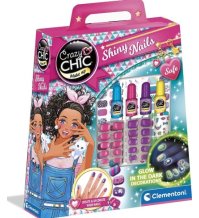 CLEMENTONI CRAZY CHIC - SHINY NAILS , Kit decorazioni unghie 