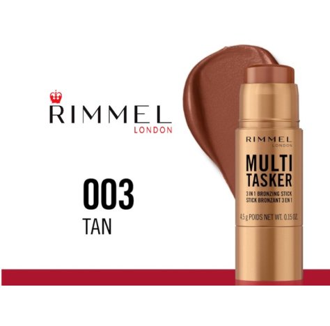 RIMMEL LONDON - BRONZER MULTI TASKER 3 IN 1 , Stick Abbronzante in Crema Naturale 03
