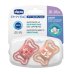 CHICCO PHISIOFORMA LIGHT - SUCCHIETTO IN SILICONE 16 - 36 MESI , 2 Pezzi Girl 