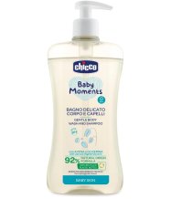 CHICCO BABY MOMENTS - BAGNO DELICATO  CORPO E CAPELLI 0+ MESI , 500 ML