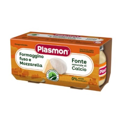 PLASMON - OMOGENIZZATO FORMAGGINO FUSO CON MOZZARELLA 6+ 2X80GR 
