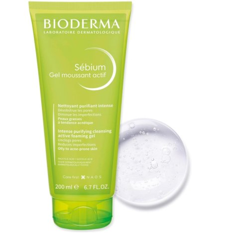 BIODERMA SEBIUM GEL MOUSSANT ACTIF -  Detergente Intensamente Purificante 200ML