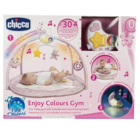CHICCO - ENJOY COLOURS GYM 3IN1 , Palestrina per bambini 0+mesi ROSA 