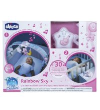 CHICCO RAINBOW SKY 2IN1 - Giostrina  Culla Arcobaleno Rosa 