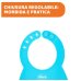 CHICCO EASY ROLL BIB - BAVAGLINO IN SILICONE CON TASCA AZZURRO 
