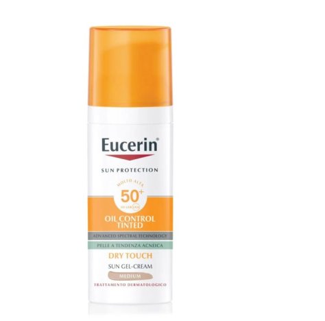 EUCERIN OIL CONTROL TENDET  SPF50+ - PROTEZIONE SOLARE VISO GEL CREMA PELLE TENDENZA ACNEICA COLORATA 