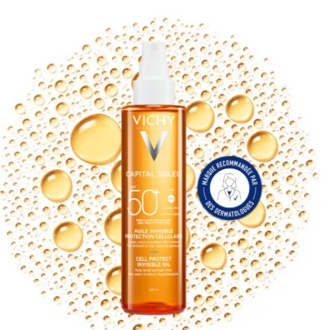 VICHY CAPITAL SOLEIL SPF50+ - OLIO SPRAY NVISIBILE  CORPO CAPELLI VISO 200ML 