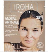 IROHA NATURE - EYE CONTOUR PATCHS , Patchs occhi anti età con niacinamida caffeina e peptidi 
