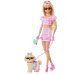 BARBIE TWINNING LOOKS - Bambola con Cagnolino e Accessori