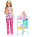 BARBIE CARRIERA PEDIATRA - BAMBOLA + 2 BEBÈ + ACCESSORI 