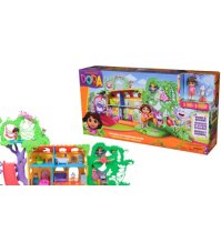 DORA L'ESPLORATRICE CASETTA NELLA FORESTA TROPICALE CON PERSONAGGIO + ACCESSORI 