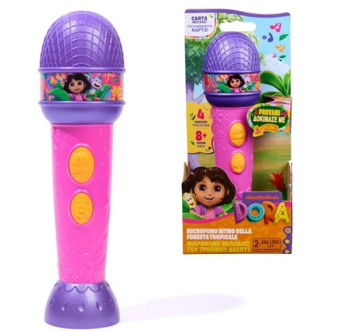DORA L'ESPLORATRICE - MICROFONO Con Musica, Suoni e Frasi Bilingue DORA L'ESPLORATRICE - MICROFONO Con Musica, Suoni e Frasi Bilingue