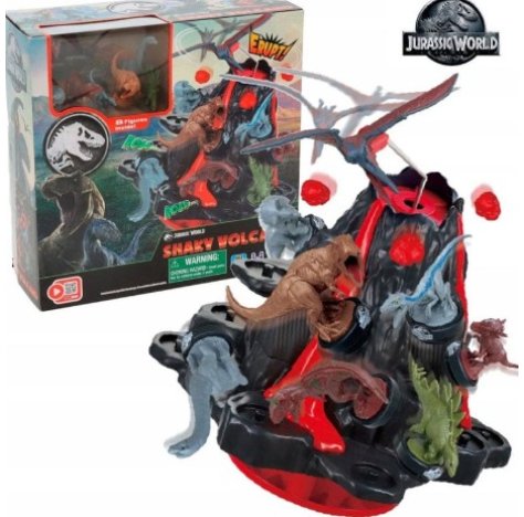 JURASSIC WORLD SHAKY VOLCANO - VULCANO CON 8 DINOSAURI JURASSIC WORLD SHAKY VOLCANO - VULCANO CON 8 DINOSAURI
