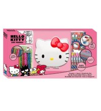 HELLO KITTY - SET CREATIVO CON COLORI + PORTA OGGETTI 