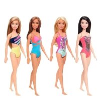 Barbie Bambola da Spiaggia con Costume Intero Rosa – Fashion Doll Mattel 3+ Anni