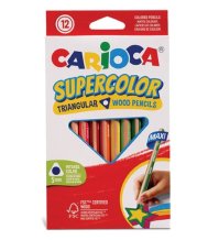 CARIOCA SUPERCOLOR - PASTELLI MAXI 12 PEZZI 