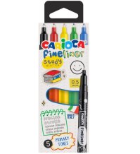 CARIOCA FINELINER STUDY - PENNARELLI PUNTA SOTTILE 5 COLORI 