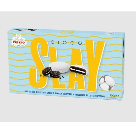 CRISPO CIOCO SLAY BIANCO - biscotto al cacao e vaniglia 500GR 