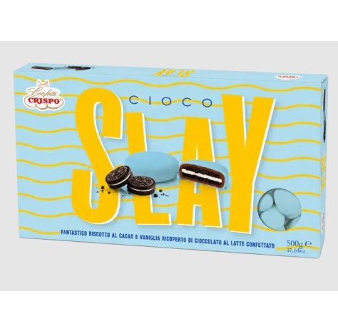 CRISPO CIOCO SLAY CELESTE  - biscotto al cacao e vaniglia 500GR 