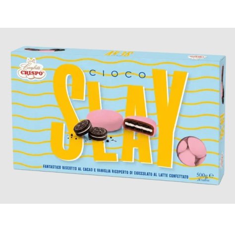 CRISPO CIOCO SLAY ROSA  - biscotto al cacao e vaniglia 500GR 