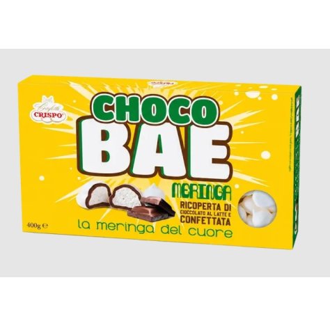 CRISPO CHOCO BAE BIANCO - MERINGA  ricoperta di cioccolato al latte e confettata 400GR