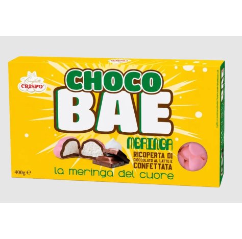 CRISPO CHOCO BAE ROSA  - MERINGA  ricoperta di cioccolato al latte e confettata 400GR