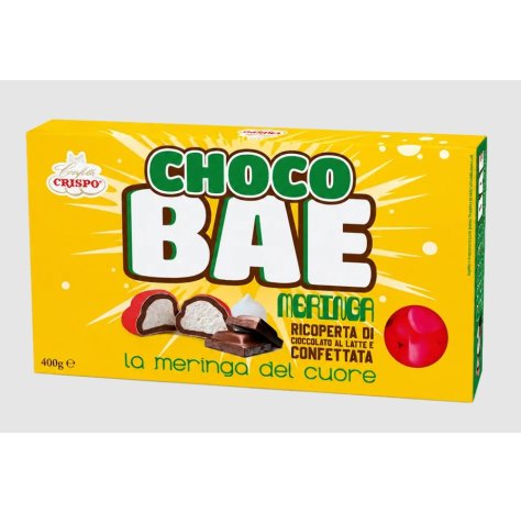 CRISPO CHOCO BAE ROSSO - MERINGA  ricoperta di cioccolato al latte e confettata 400GR