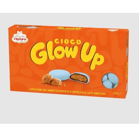 CRISPO CIOCO GLOW UP - Amaretto CELESTE ricoperto di cioccolato al latte confettato 400GR CRISPO CIOCO GLOW UP - Amaretto CELESTE ricoperto di cioccolato al latte confettato 400GR