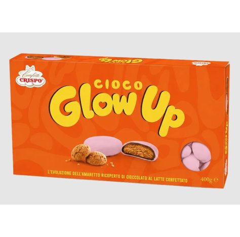 CRISPO CIOCO GLOW UP - Amaretto ROSA ricoperto di cioccolato al latte confettato 400GR CRISPO CIOCO GLOW UP - Amaretto ROSA ricoperto di cioccolato al latte confettato 400GR
