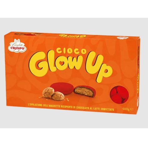 CRISPO CIOCO GLOW UP - Amaretto ROSSO ricoperto di cioccolato al latte confettato 400GR CRISPO CIOCO GLOW UP - Amaretto ROSSO ricoperto di cioccolato al latte confettato 400GR