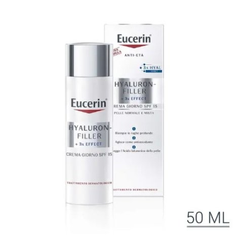 EUCERIN HYALURON FILLER 3X EFFECT -  CREMA VISO GIORNO PELLI NORMALI O MISTE SPF15 