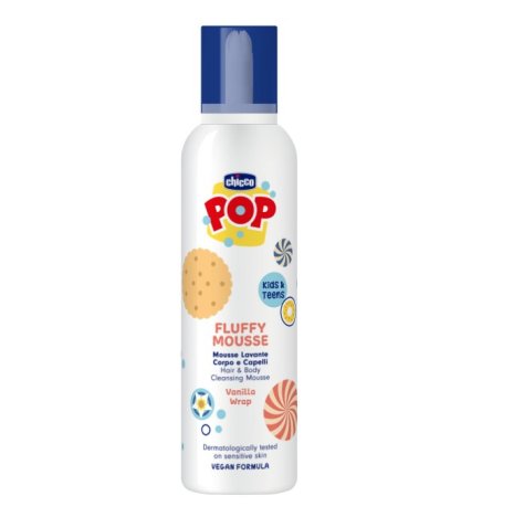 CHICCO POP FLUFFY MOUSSE - MOUSSE CORPO E CAPELLI , Vaniglia 200ML CHICCO POP FLUFFY MOUSSE - MOUSSE CORPO E CAPELLI , Vaniglia 200ML