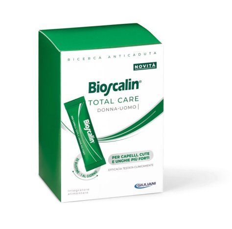 BIOSCALIN TOTAL CARE UOMO DONNA  - TRATTAMENTO PER CAPELLI E UNGHIE PIÙ FORTI  30 BUSTINE 