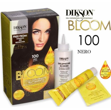 DIKSON BLOOM 2IN1 - CREMA COLORANTE + TRATTAMENTO CHERATINA , 100 NERO