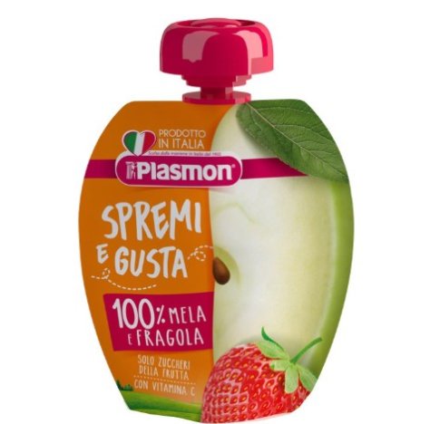PLASMON SPREMI E GUSTA - FRUTTA DA BERE MELA FRAGOLA , 100 GR  PLASMON SPREMI E GUSTA - FRUTTA DA BERE MELA FRAGOLA , 100 GR