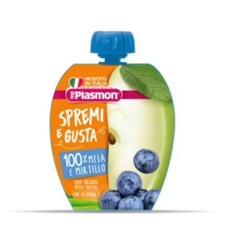 PLASMON SPREMI E GUSTA - FRUTTA DA BERE MELA E MIRTILLO 100% 100GR PLASMON SPREMI E GUSTA - FRUTTA DA BERE MELA E MIRTILLO 100% 100GR