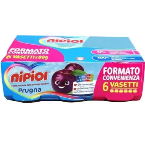 NIPIOL - OMOGENIZZATO ALLA FRUTTA , PRUGNA 4+ MESI ( 6X80 GR ) NIPIOL - OMOGENIZZATO ALLA FRUTTA , PRUGNA 4+ MESI ( 6X80 GR )