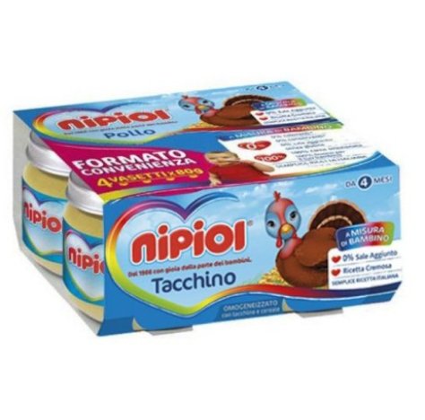 NIPIOL - OMOGENIZZATO DI CARNE , TACCHINO 4+ MESI ( 4X80 GR ) NIPIOL - OMOGENIZZATO DI CARNE , TACCHINO 4+ MESI ( 4X80 GR )