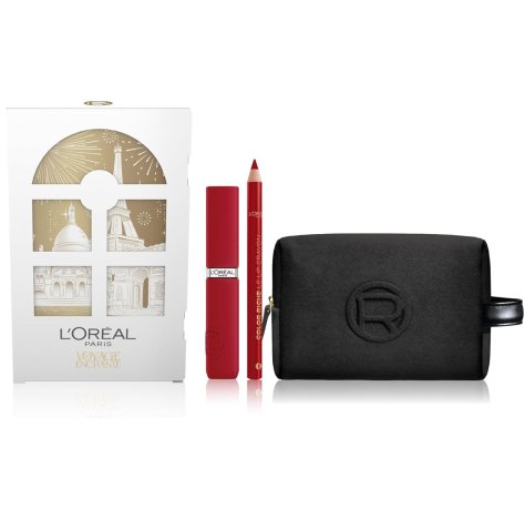 L'OREAL PARIS LE VOYAGE ENCHANTE  - Set Regalo Natale Rossetto Infaillible Matte Resistance 420 + Matita Labbra Color Riche 200 + Pochette in velluto