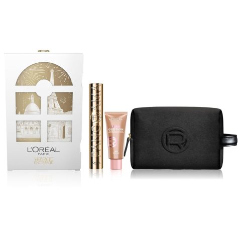 L'OREAL PARIS LE VOYAGE ENCHANTE  - Set Regalo Natale Mascara Panorama + Luminante  Glotion 903 + Pochette Nera 