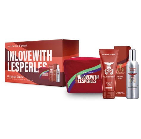 CONFEZIONE LES PERLES D'ORIENT PARFUM ROTIC  + BODY WOSH + BEAUTY CASE  