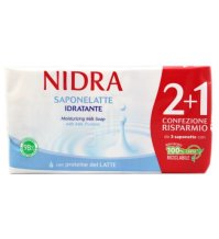 NIDRA SAPONETTA LATTE IDRATANTE CON PROTEINE DEL LATTE 2 + 1 PEZZI 90 GRAMMI