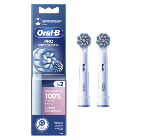 Oral-B Testine Di Ricambio Pro Sensitive Clean Bianco, 2Testine