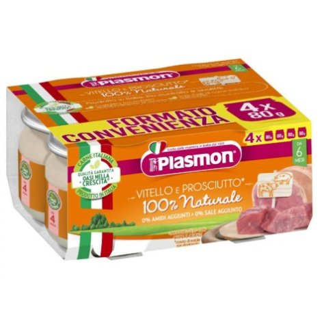 PLASMON - OMOGENIZZATO VITELLO E PROSCIUTTO 6+ MESI , 4X80GR PLASMON - OMOGENIZZATO VITELLO E PROSCIUTTO 6+ MESI , 4X80GR